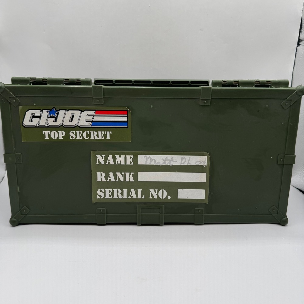 GI Joe Footlocker Storage Case Kids Green‎ 1993 Kid Dimension Vintage Toy Trunk